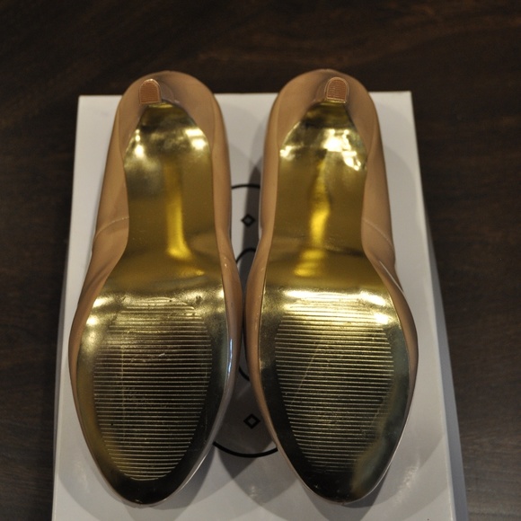 Steve Madden MELTZ Beige Tan Nude Platform Heels - Picture 3 of 7